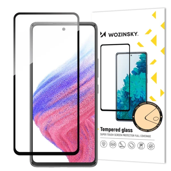 Full Glue Tempered Glass Samsung Galaxy A54 5G 9H Full Screen Tempered Glass with Black Frame