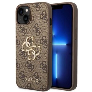 GUESS case for IPHONE 13 / 14 / 15 GUHCP14S4GMGBR  brown