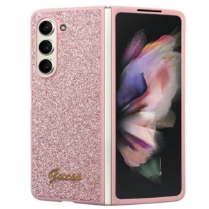 Guess Glitter Script case for Samsung Galaxy Z Fold 5 – pink