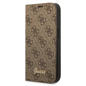 Guess iPhone 14 6.1 "brown / brown book 4G Vintage Gold Logo