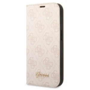 Guess iPhone 14 Pro Max 6.7 "pink / pink book 4G Vintage Gold Logo