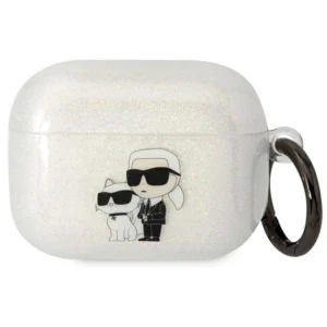 Karl Lagerfeld Airpods Pro cover transparent Gliter Karl&Choupette