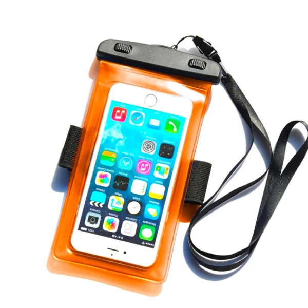 PVC waterproof armband phone case – orange