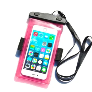 PVC waterproof armband phone case – pink