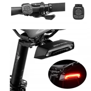 Rockbros LKWD-R1 rear bicycle light with laser and remote control + micro USB cable – USB-A – black