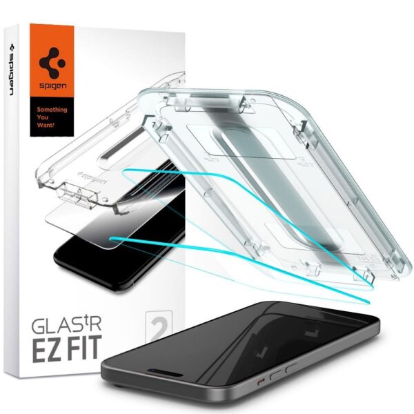 SPIGEN Glas.TR ”EZ FIT” 2-pack for IPHONE 15 transparent