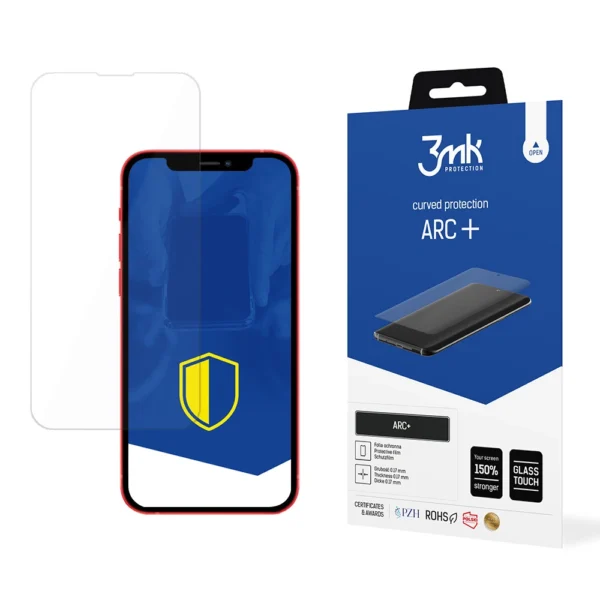 Ultra-thin screen protector for iPhone 13 mini from the 3mk ARC+ series