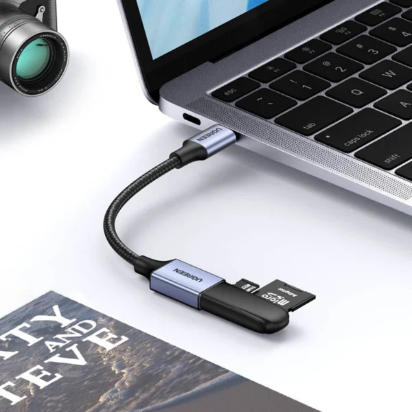 Ugreen OTG adapter cable USB-C (male) - USB-A (female) 5Gb/s 0.15m black (US378)