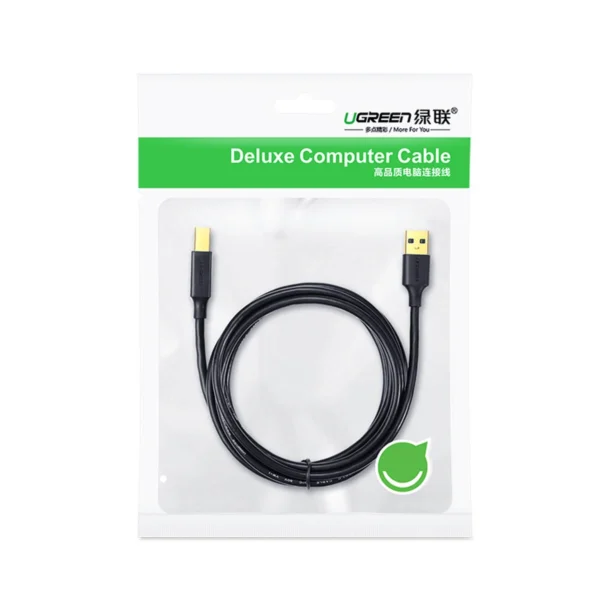 Ugreen printer cable USB-A - USB-B 480Mb/s 5m black (US135)