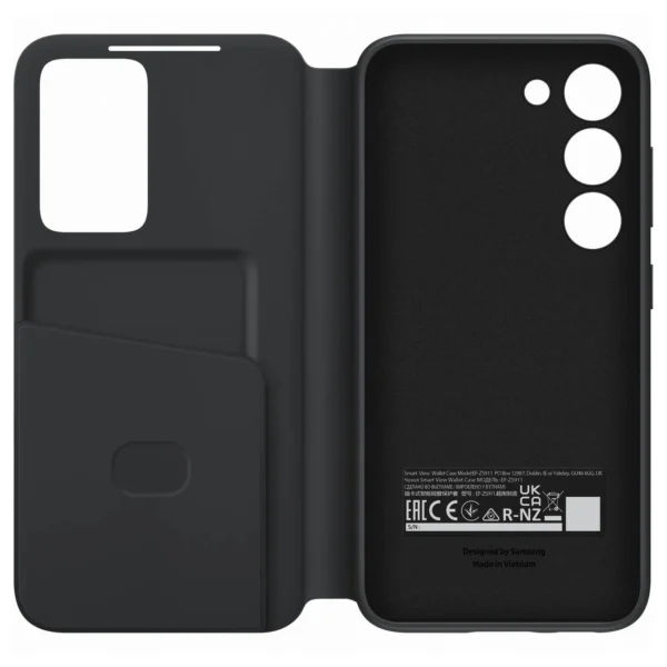 Samsung Smart View Wallet Case for Samsung Galaxy S23 cover with smart flip window card wallet black (EF-ZS911CBEGWW)