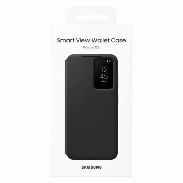 Samsung Smart View Wallet Case for Samsung Galaxy S23 cover with smart flip window card wallet black (EF-ZS911CBEGWW)