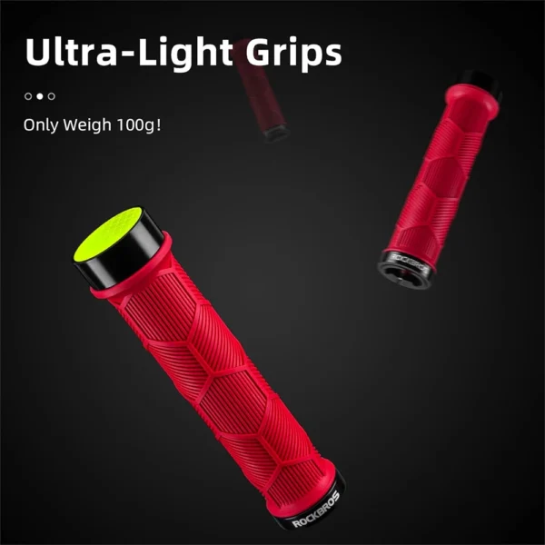 Rockbros 40720007002 bicycle grips with reflector - red