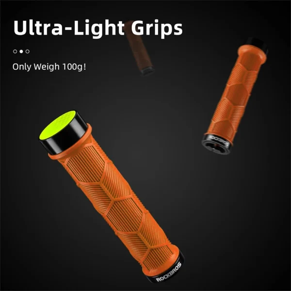 Rockbros 40720007004 bicycle grips with reflector - orange