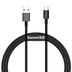 Baseus Superior USB – USB Typ C fast charging data cable 66 W (11 V / 6 A) Huawei SuperCharge SCP 1 m black (CATYS-01)