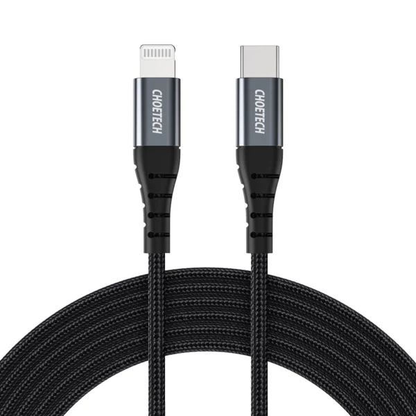 Choetech IP0039 USB-C / Lightning MFi cable, 1.2m long – black