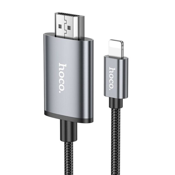 HOCO cable Lightning to HDMI 1080p UA27 2 m metal gray