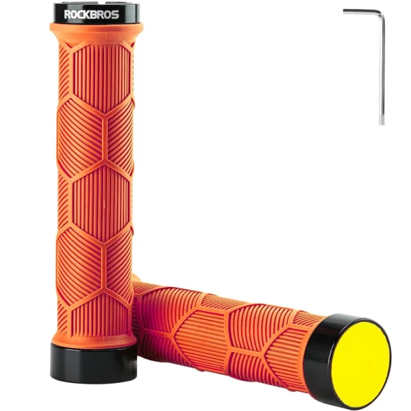 Rockbros 40720007004 bicycle grips with reflector – orange