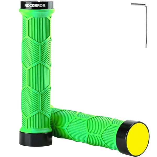 Rockbros 40720007005 bicycle grips with reflector – green