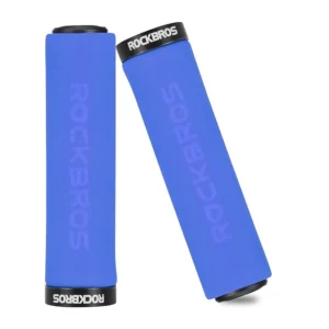 Rockbros BT1001BLBK sponge bicycle handlebar grips – blue and black