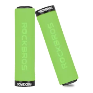 Rockbros BT1001GNBK sponge bicycle handlebar grips – green and black