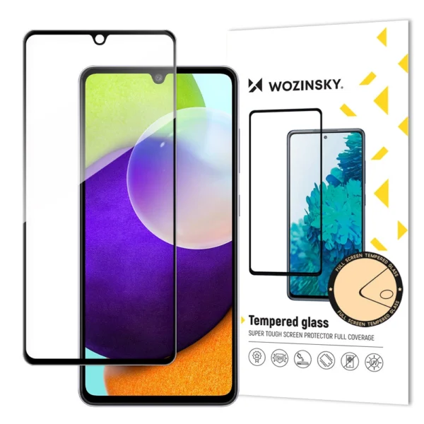 Super Tough Full Glue Tempered Glass Full Screen With Frame Case Friendly Samsung Galaxy A33 5G Black