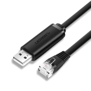 Ugreen console cable USB – Ethernet RJ45 1.5m black (CM204)