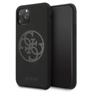 Guess iPhone 11 Pro black/czarny hard case Silicone 4G Tone On Tone