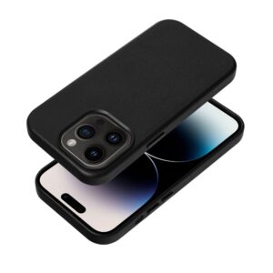 LEATHER MAG COVER case for IPHONE 16 Pro Max black