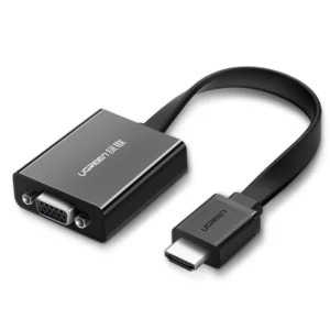 Ugreen adapter HDMI – VGA micro USB / audio 3.5 mm mini jack black (40248)