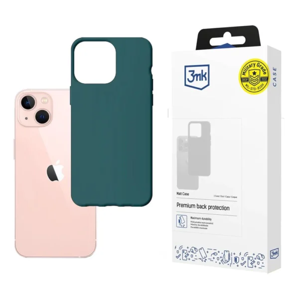 Case for iPhone 14 Plus from the 3mk Matt Case series - dark green