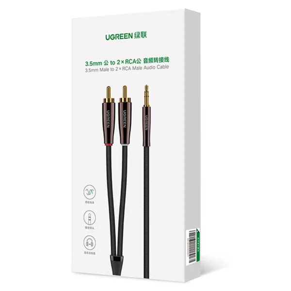 Ugreen cable audio cable 3.5 mm mini jack (male) - 2RCA (male) 2m copper (AV170)