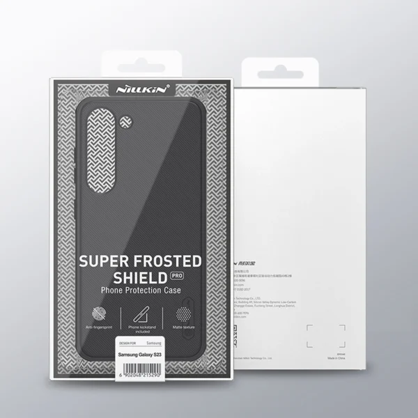 Nillkin Super Frosted Shield Pro case for Samsung Galaxy S23 armored cover + phone stand black