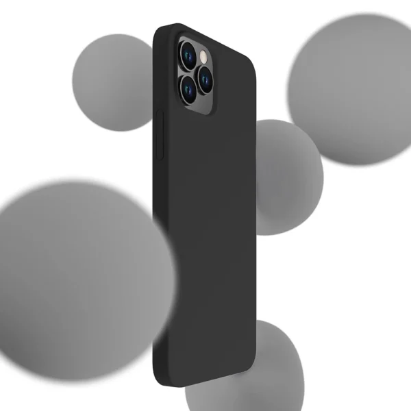 3mk Silicone Case for iPhone 12 Pro Max - black