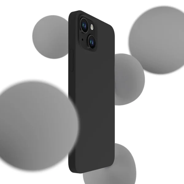 IPhone 13 mini silicone case from the 3mk Silicone Case series - black