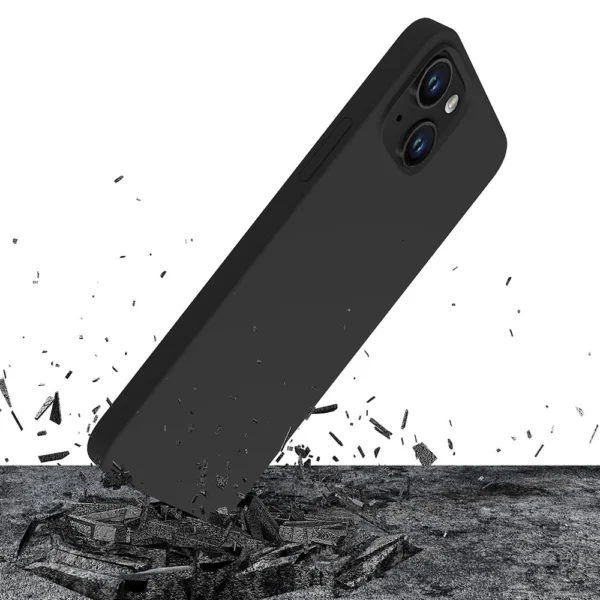 IPhone 13 mini silicone case from the 3mk Silicone Case series - black