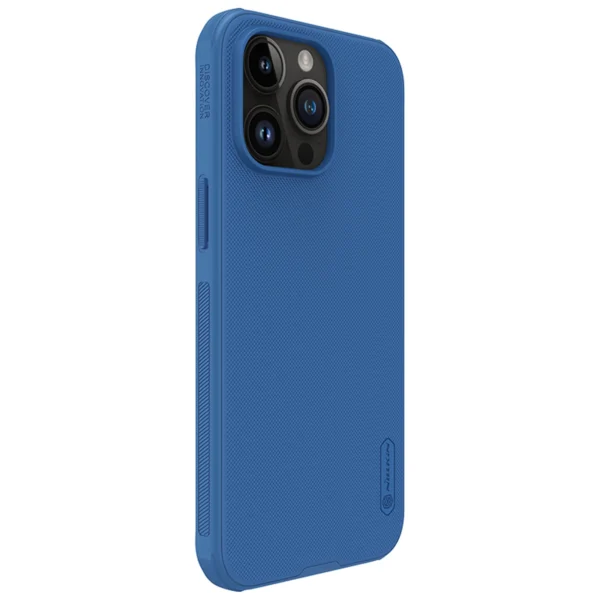 Nillkin Super Frosted Shield Pro reinforced case for iPhone 15 Pro Max - blue