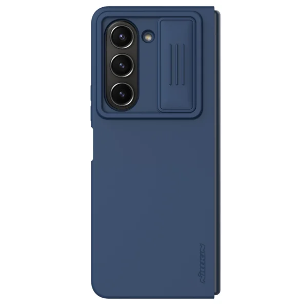 Nillkin CamShield Silky Silicone Case for Samsung Galaxy Z Fold 5 with Camera Protector - Dark Blue