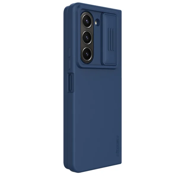 Nillkin CamShield Silky Silicone Case for Samsung Galaxy Z Fold 5 with Camera Protector - Dark Blue