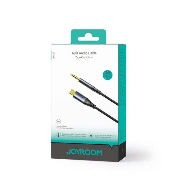 Joyroom Audio Transfer Series SY-A07 Mini Jack 3.5mm/USB-C Cable 1.2m - Black