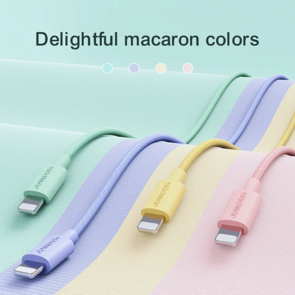 Joyroom Colorful Data Cable S-2030M13 USB-A / Lightning 2.4A 2m - pink