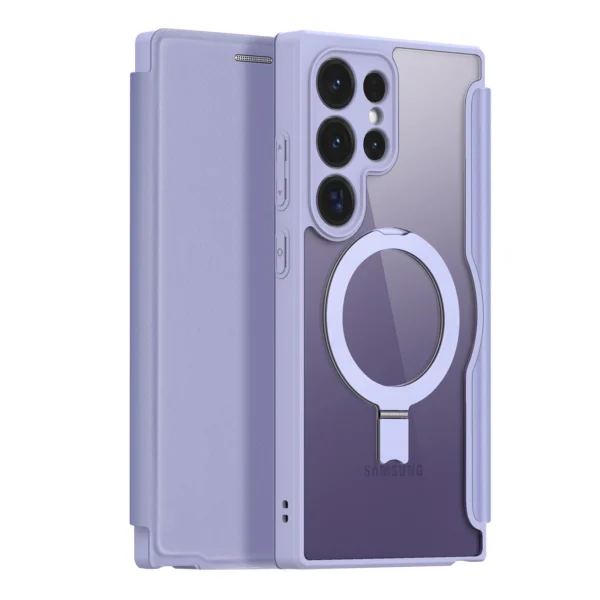 Dux Ducis Skin X Pro case with flap and magnetic ring for Samsung S24 Ultra - purple