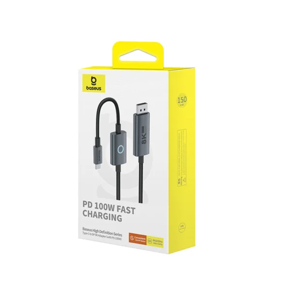 Baseus High Definition Series BS-OH139 USB-C / DP 8K PD 100W 1.5m cable - black