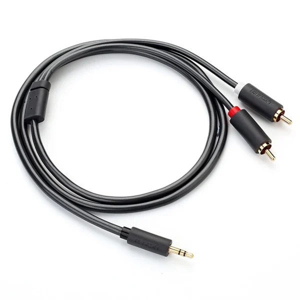 Ugreen AV102 10772 cable 3.5 mm mini jack (male) / 2RCA (male) 1m - gray