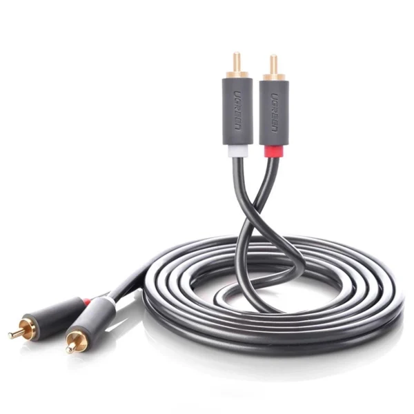 Ugreen AV104 10519 audio cable 2RCA (male) / 2RCA (male) 3m - gray