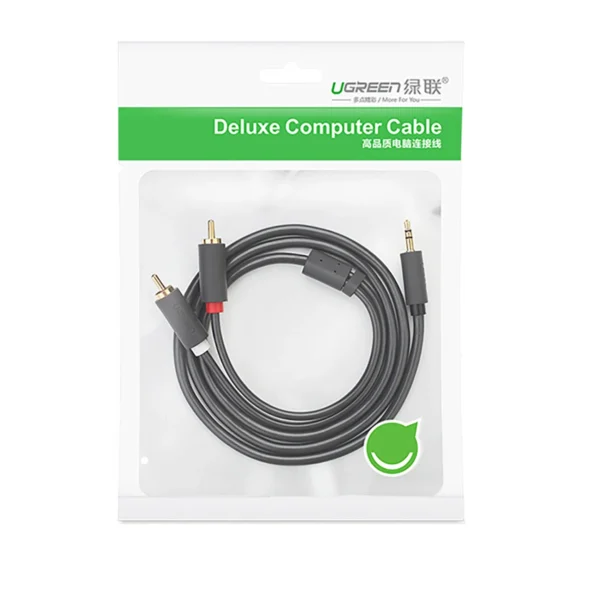 Ugreen AV102 10510 cable 3.5 mm mini jack (male) / 2RCA (male) 2m - gray