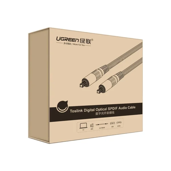 Ugreen AV108 10542 optical Toslink/SPDIF cable 1.5m - gray