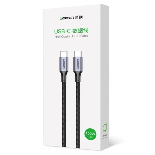 Ugreen US316 70428 USB-C - USB-C PD QC FCP Cable 100W 5A 480Mb/s 1.5m - Gray