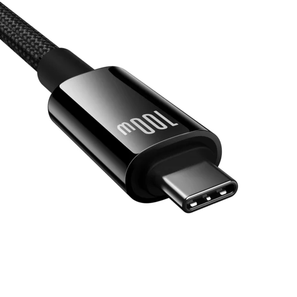 Baseus Tungsten Gold USB-C 3.2 / USB-C 3.2 cable 100W 4K 60Hz 1.5m - black