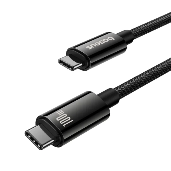 Baseus Tungsten Gold USB-C 3.2 / USB-C 3.2 cable 100W 4K 60Hz 1.5m - black