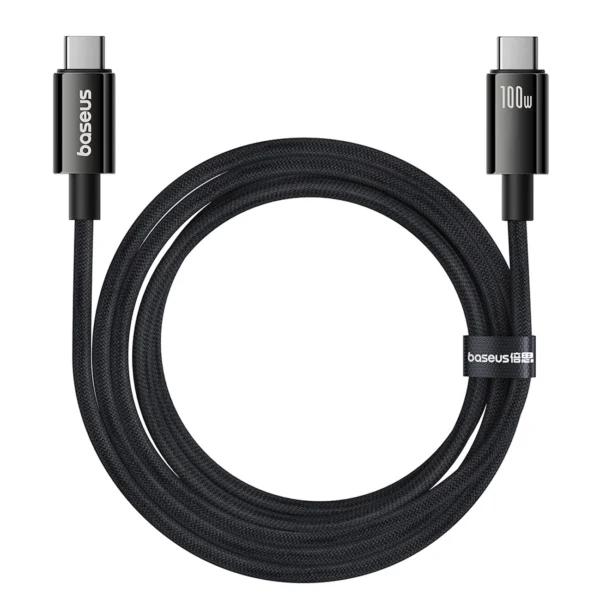 Baseus Tungsten Gold USB-C 3.2 / USB-C 3.2 cable 100W 4K 60Hz 1.5m - black